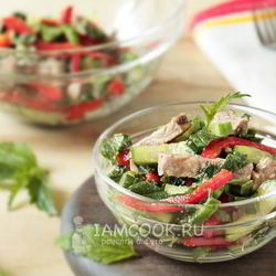 Рецепт Салата из крапивы с мясом