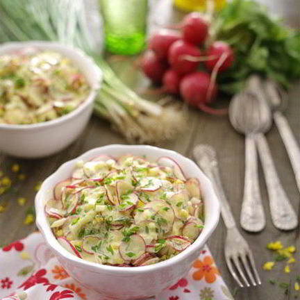 Рецепт Салата из молодого редиса