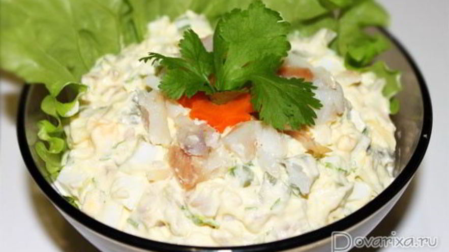 Рецепт салата из рыбы горячего копчения