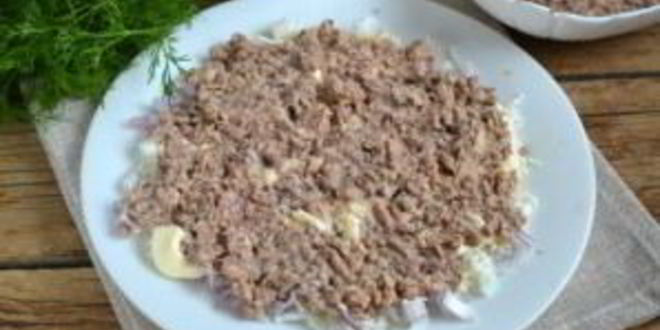 Рецепт салата из сайры