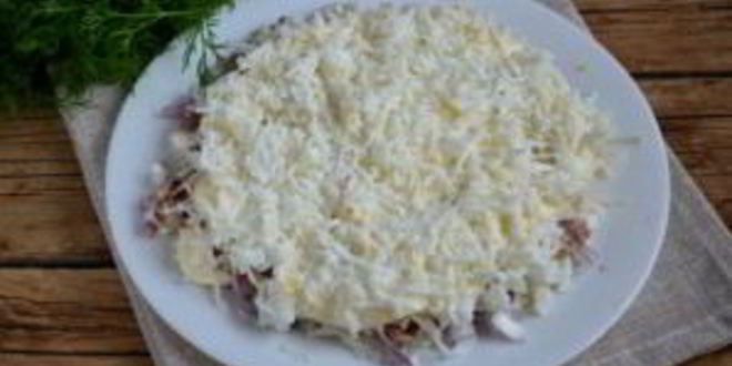 Рецепт салата из сайры