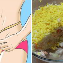 Диетический салат мимоза