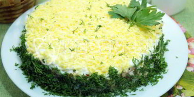 Рецепт классического салата мимоза