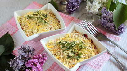 Рецепт Мимозы с курицей