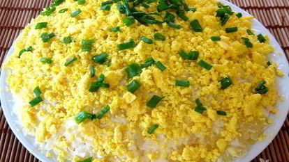 Рецепт Рыбного салата Мимоза