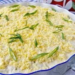 Рецепт Салата Мимоза с горбушей консервированной