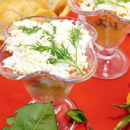 Рецепт Салата Мимоза с горбушей