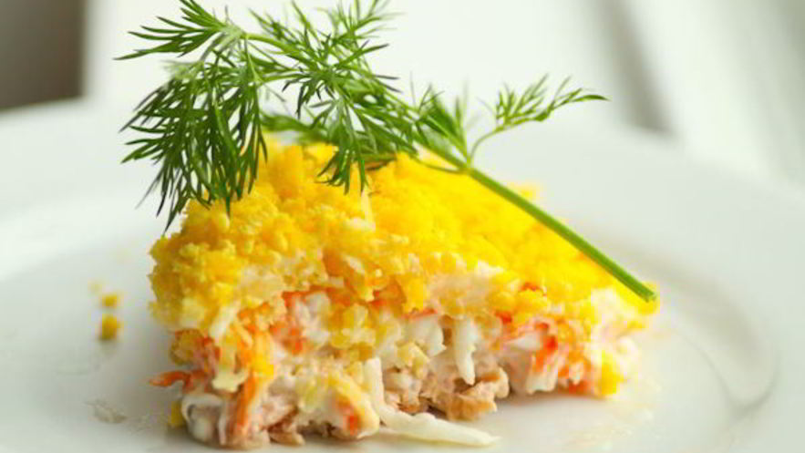Рецепт салата мимоза с картошкой