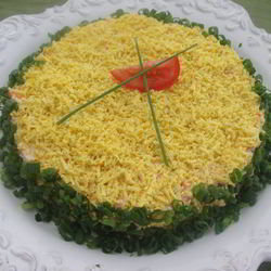 Рецепт Салата Мимоза с консервой