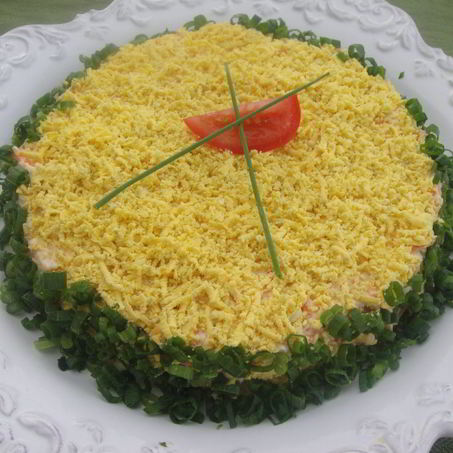 Рецепт Салата Мимоза с консервой