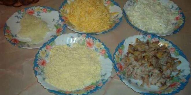 Рецепт салата мимоза с копченой скумбрией