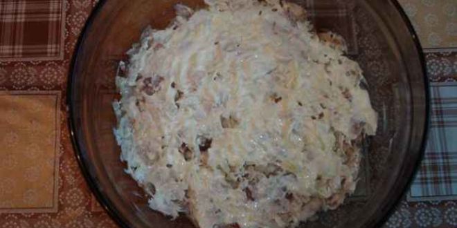 Рецепт салата мимоза с копченой скумбрией