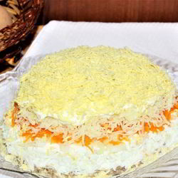 Рецепт Салата Мимоза с маслом