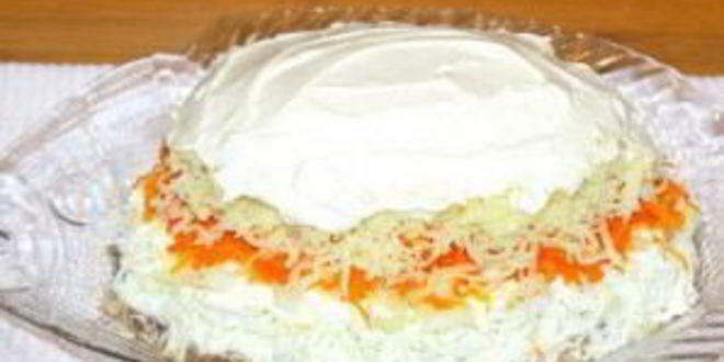 Рецепт салата мимоза с маслом