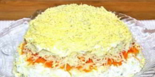 Рецепт салата мимоза с маслом