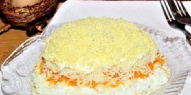 Рецепт салата мимоза с маслом