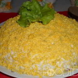 Рецепт Салата Мимоза с плавленым сыром