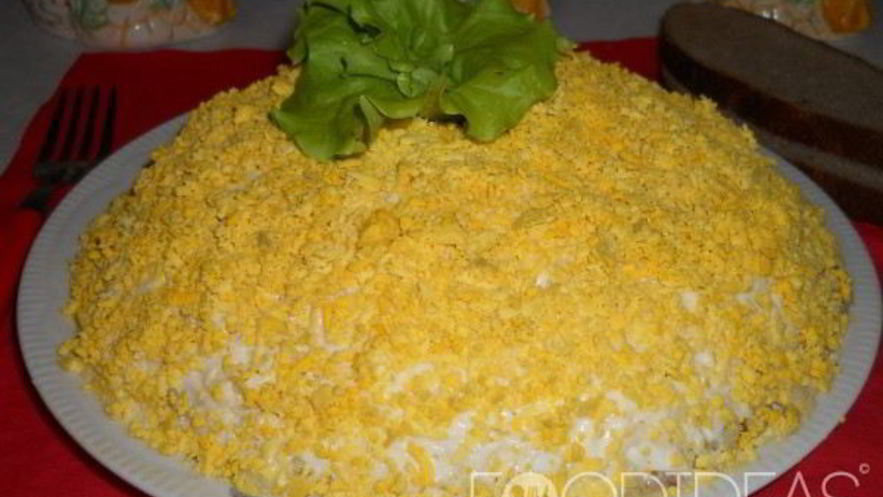 Рецепт салата мимоза с плавленым сыром