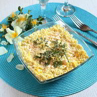 Рецепт Салата мимоза с сайрой классический