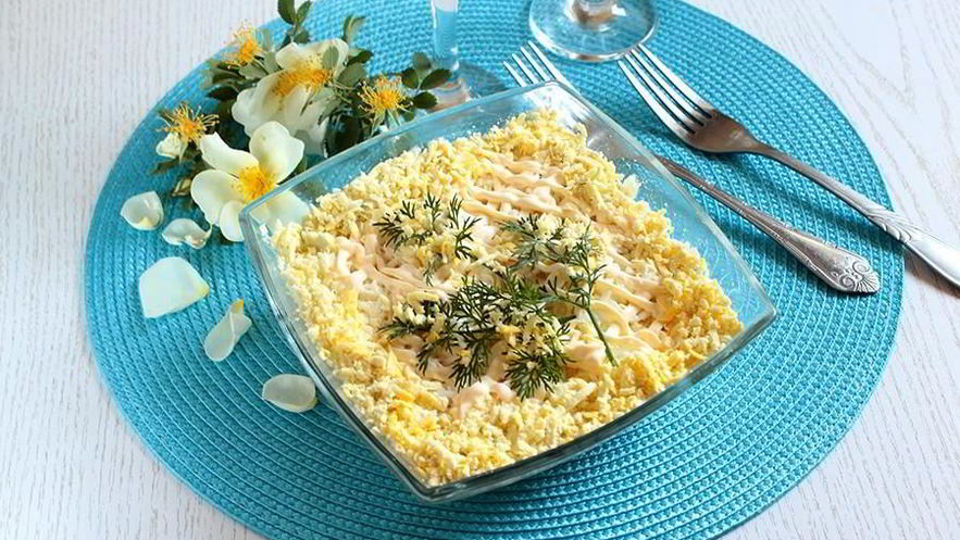 Рецепт салата мимоза с сайрой классический