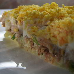 Рецепт Салата Мимоза с сайрой