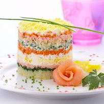 Салат Мимоза с семгой