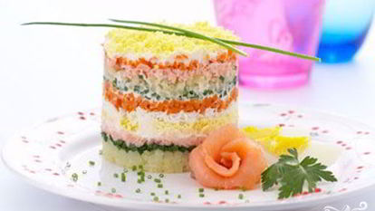 Рецепт Салата Мимоза с семгой