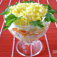 Рецепт Салата Мимоза со сливочным маслом
