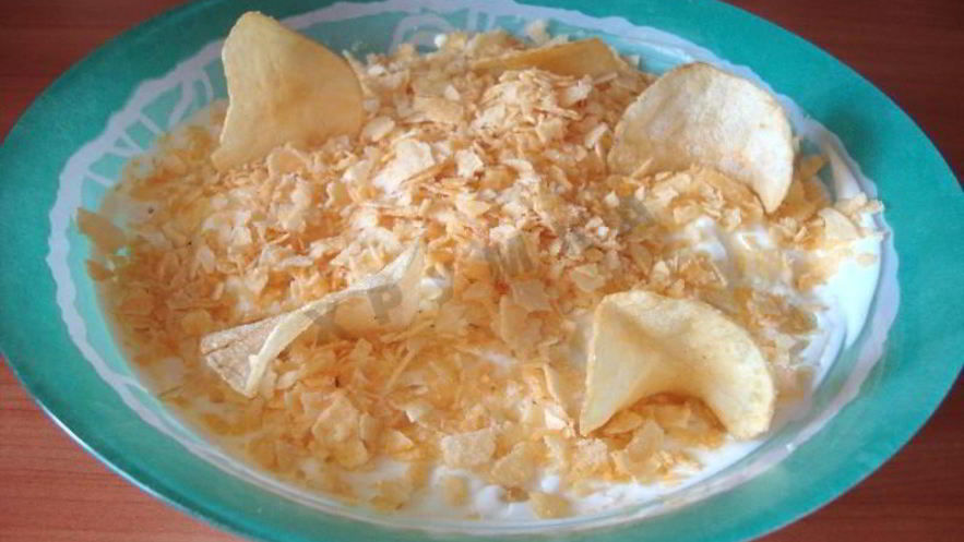 Рецепт салата парус с чипсами