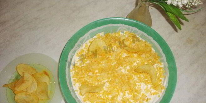 Рецепт салата парус с чипсами