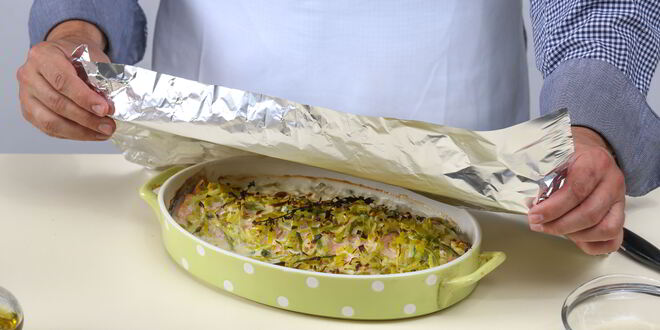 Рецепт чавычи под шубой из лука-порея