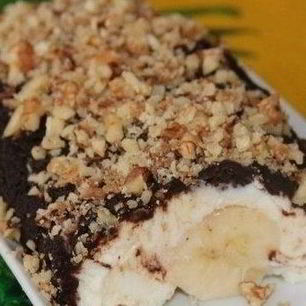 Рецепт Десерта Банан под шубой с творогом