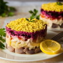 Диетическая селедка под шубой