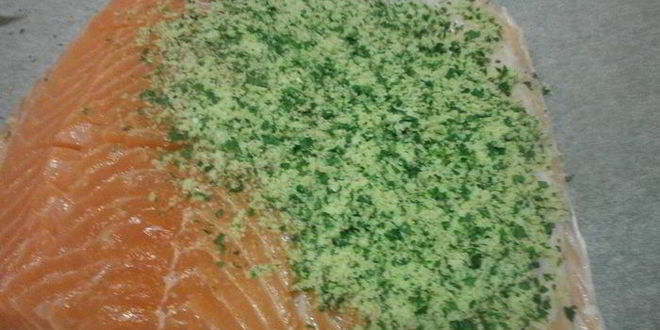 Рецепт филе семги под ароматной шубкой