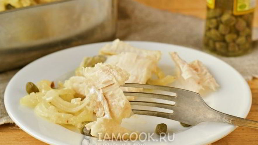 Рецепт хека под шубой с каперсами