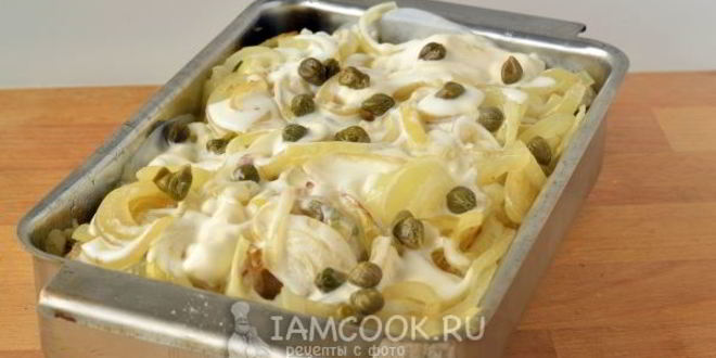 Рецепт хека под шубой с каперсами
