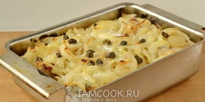 Рецепт хека под шубой с каперсами