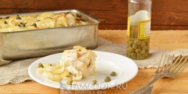 Рецепт хека под шубой с каперсами