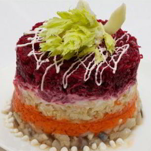 Рецепт Красивой Селедки под шубой