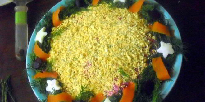 Рецепт новогодней сельди под шубой