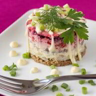 Рецепт Праздничного лосося под шубой