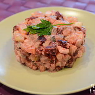 Рецепт Салата Ленивая селедка под шубой