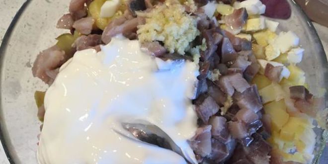 Рецепт салата ленивая селедка под шубой