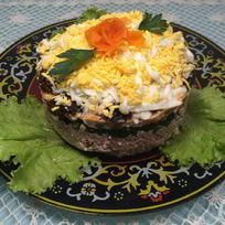 Салат Печень под шубой