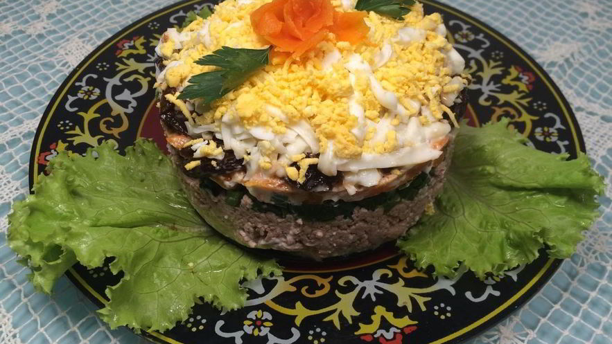 Рецепт салата печень под шубой