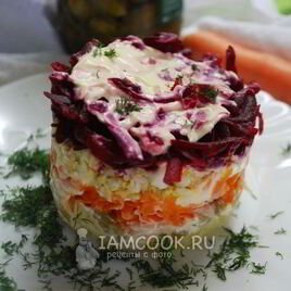 Рецепт Салата Под Шубой с солеными огурцами