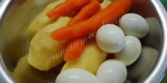 Рецепт салата под шубой с солеными огурцами