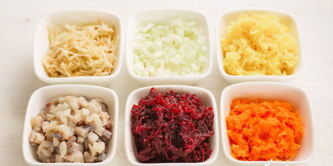 Рецепт салата селедка под шубой на новый лад