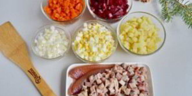 Рецепт салата-торта селедка под шубой