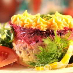 Рецепт Сельди под шубой с яблоками